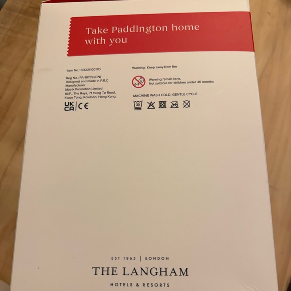 Paddington Bear Langham Exclusive in Pink Coat - Picture 4 of 7